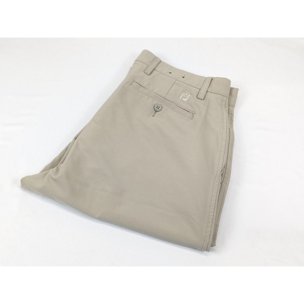 FootJoy Golf Pants Mens 34x30 Tan FJ Stretch Performance Khakis Flat Front
